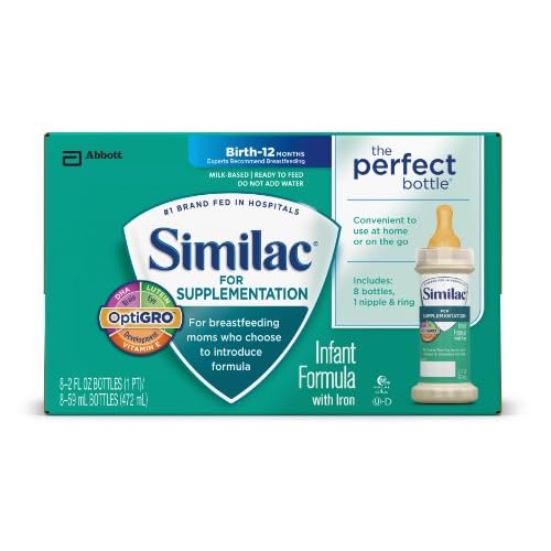 Similac For Supplementation Infant Formula with Iron, Ready-to-Feed Bottles, 2 Ounce, 48 count (Packaging May... image